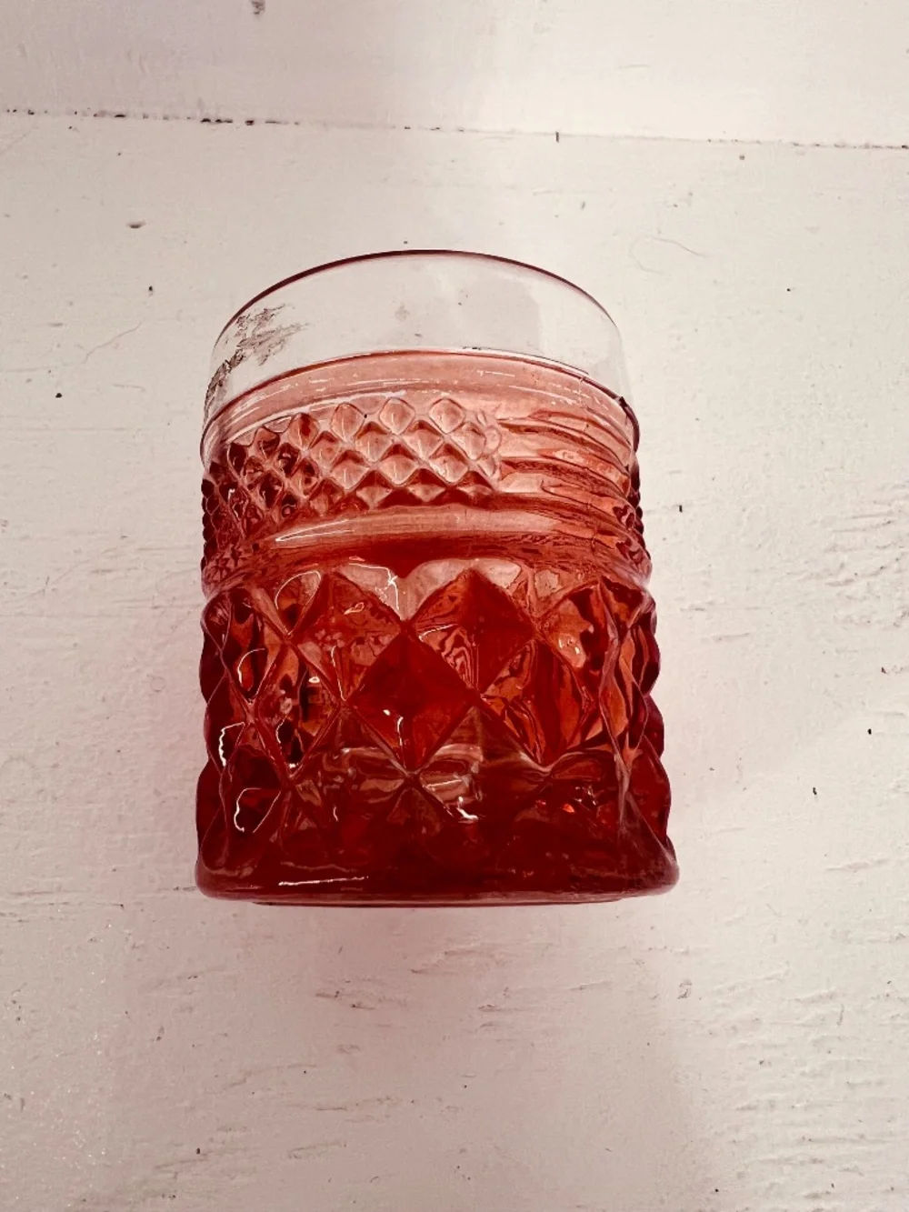 Antique/Vintage Cranberry Red Glass/votive Holder Decorative